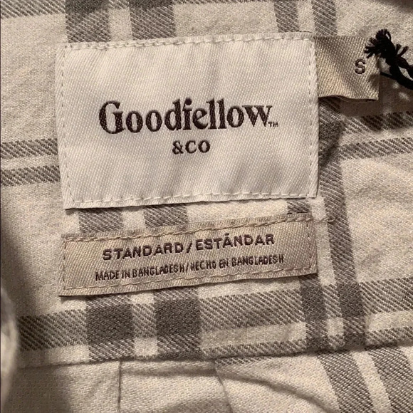 Goodfellow Button Down Casual Shirt Workwear Plaid Size Small New - Picture 5 of 10